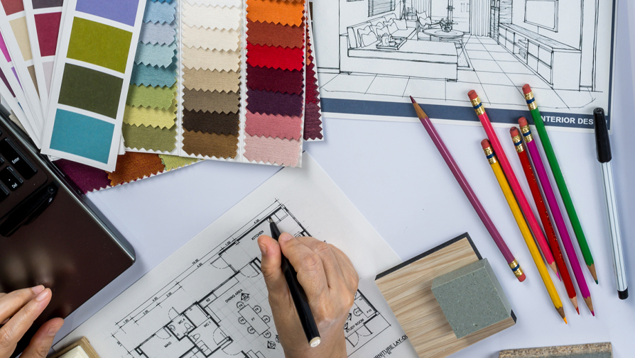 interior design swatches sketches