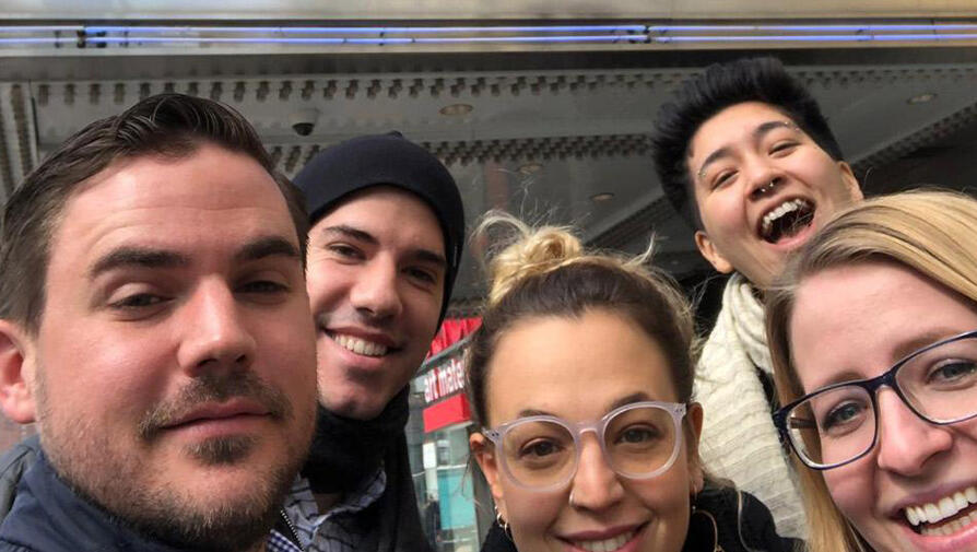 students taking a selfie